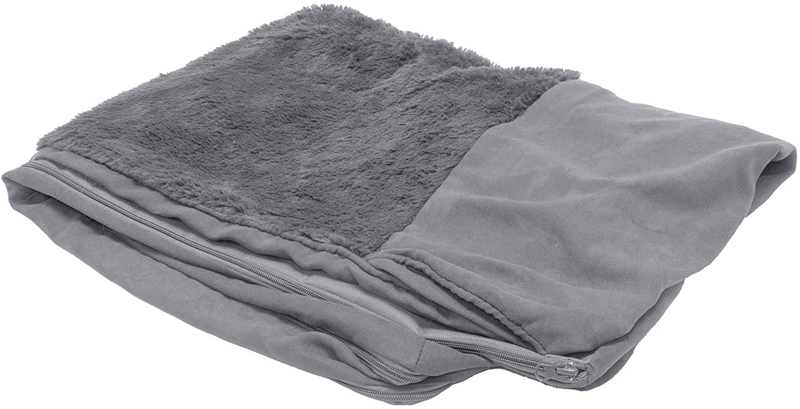 Furhaven Orthopedic Dog Beds for Small, Medium, and Large Dogs, CertiPUR-US Certified Foam Dog Bed Animals & Pet Supplies > Pet Supplies > Dog Supplies > Dog Beds Furhaven Plush & Suede Gray Cover Only Jumbo (Pack of 1)