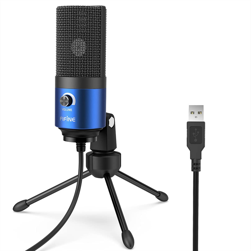 USB Microphone,FIFINE Metal Condenser Recording Microphone for Laptop MAC or Windows Cardioid Studio Recording Vocals, Voice Overs,Streaming Broadcast and YouTube Videos-K669B Electronics > Audio > Audio Components > Microphones FIFINE Blue  
