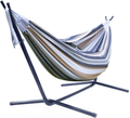 Sorbus Double Hammock with Steel Stand Two Person Adjustable Hammock Bed - Storage Carrying Case Included (Blue/Green) Home & Garden > Lawn & Garden > Outdoor Living > Hammocks Sorbus Desert-brown Blue  