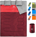 oaskys Camping Sleeping Bag - 3 Season Warm & Cool Weather - Summer, Spring, Fall, Lightweight, Waterproof for Adults & Kids - Camping Gear Equipment, Traveling, and Outdoors  oaskys Maroon 59in x 86.6" 