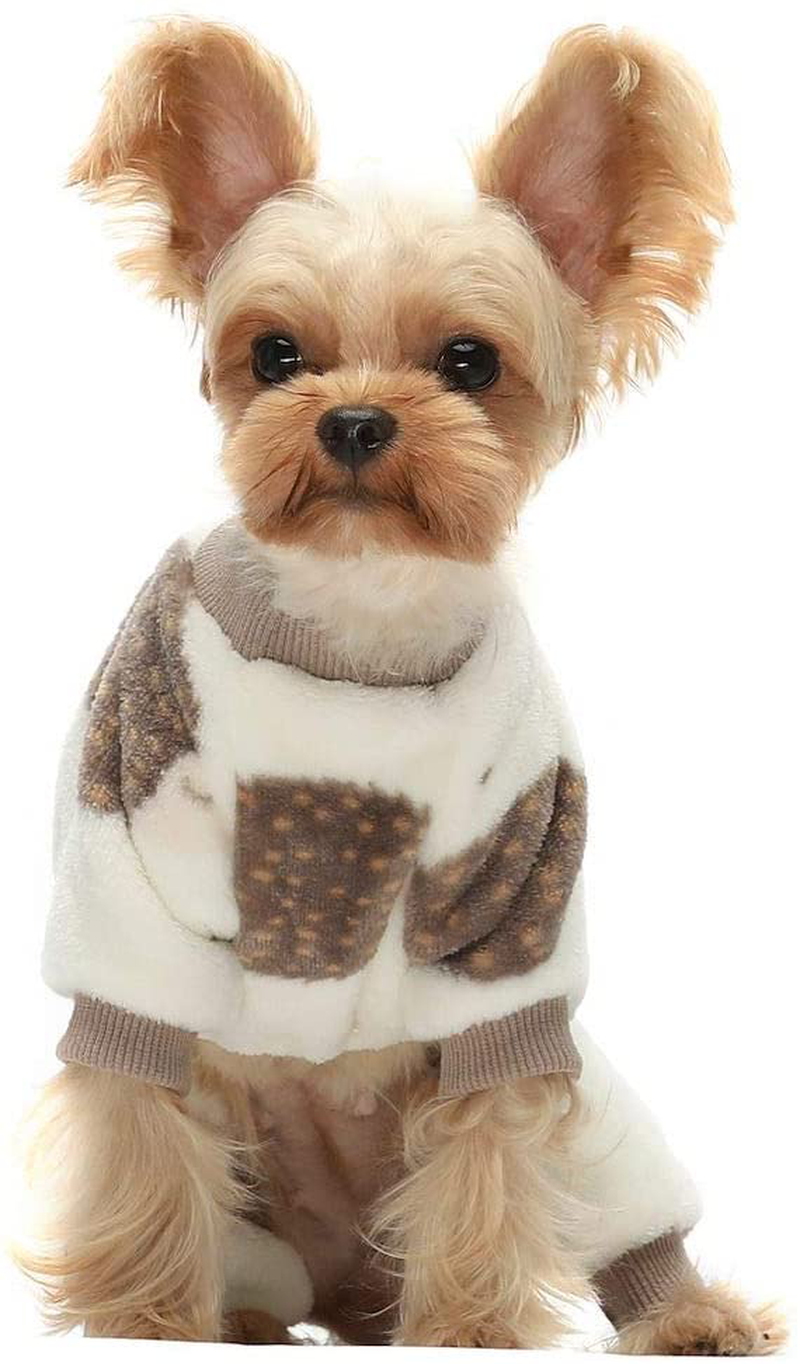 Fitwarm Thermal Pet Winter Clothes for Dog Pajamas Cat Onesies Jumpsuits Puppy Outfits Thick Velvet Animals & Pet Supplies > Pet Supplies > Dog Supplies > Dog Apparel Fitwarm   