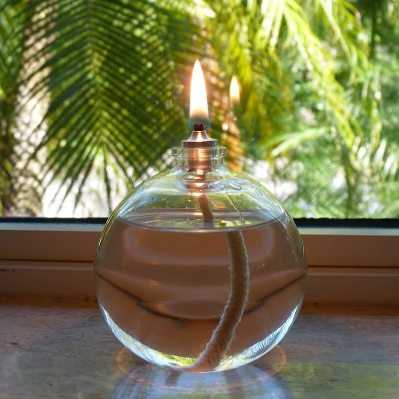 Firefly Refillable Liquid Bliss Petite Round Glass Oil Candle - Sturdy Borosillicate Glass - Eco Friendly Home & Garden > Lighting Accessories > Oil Lamp Fuel Firefly   