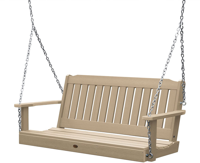 Highwood AD-PORL2-WHE Lehigh Porch Swing, 4 Feet, White Home & Garden > Lawn & Garden > Outdoor Living > Porch Swings highwood Tuscan Taupe 5 feet 