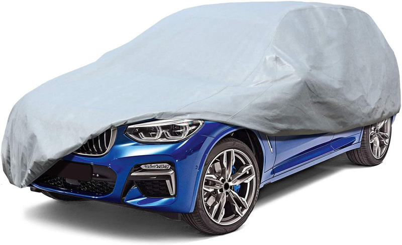 Leader Accessories Car Cover UV Protection Basic Guard 3 Layer Breathable Dust Proof Universal Fit Full Car Cover Up To 200''  Leader Accessories 2-Suv Up To 240''L  