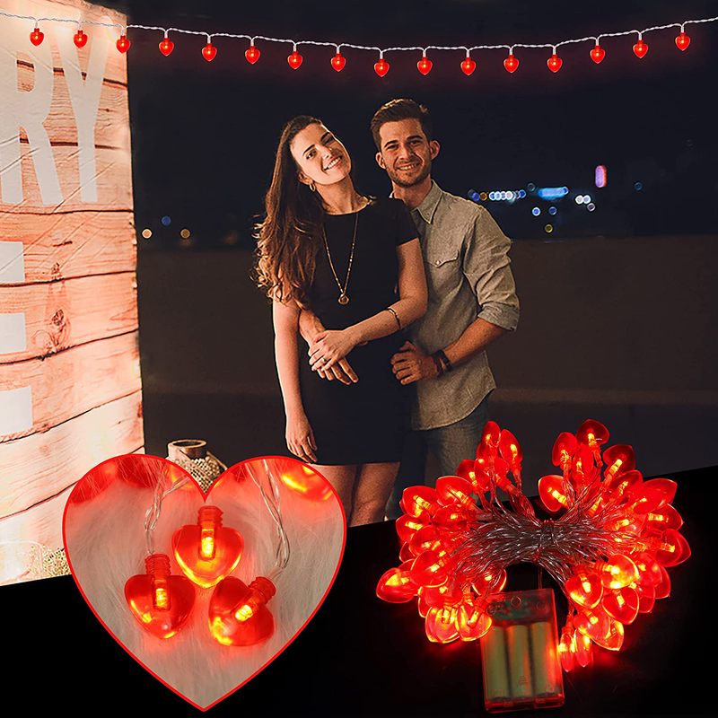 Eternity Sky 19.6Ft 60 Leds Valentine'S Day Heart String Lights Valentines Party Decorations for Wedding Proposal Anniversary Indoor Outdoor Decor(Batteries Not Included) Home & Garden > Decor > Seasonal & Holiday Decorations Eternity sky   