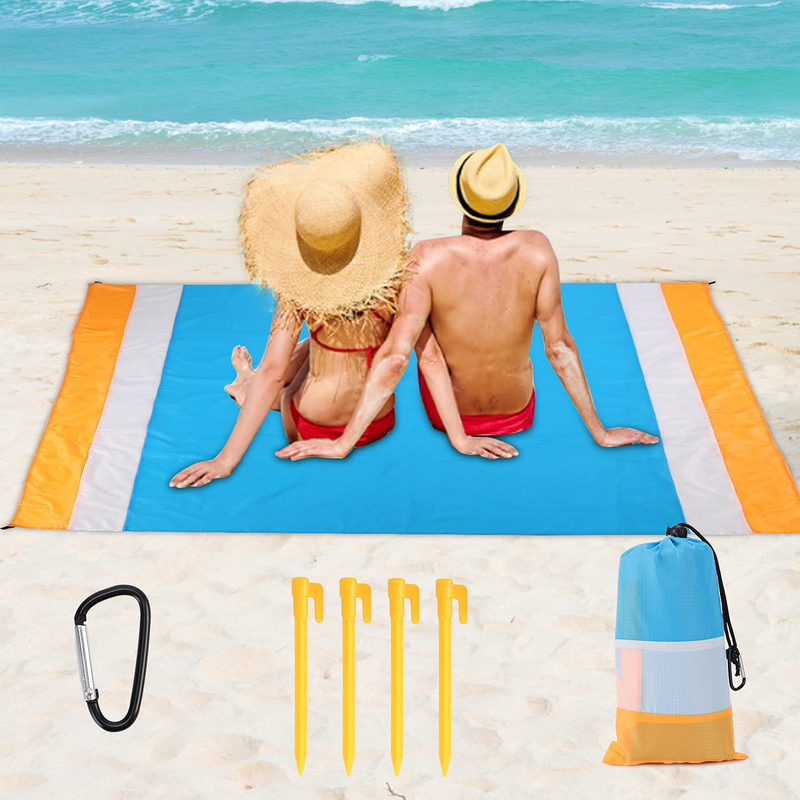 GTIPPOR Beach Blanket, Oversized 82" x 79" Waterproof Beach Mat for 4-7 Persons, Portable Picnic Mat, Quick Drying Sand Proof Mat for Travel, Blanket Beach Stuff for Hiking, Camping and Festivals Home & Garden > Lawn & Garden > Outdoor Living > Outdoor Blankets > Picnic Blankets GTIPPOR Default Title  