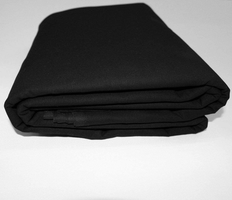 Mybecca Black 100% Cotton Muslin Fabric,Textile Draping Fabric Wide: 60 inch 10 Yards (5 Feet x 30 Feet)(63" x 360")