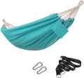 SONGMICS Double Hammock, 98.4 x 59.1 Inches, 660 lb Load Capacity, with Compression Bag, Mounting Straps, Carabiners, for Terrace, Balcony, Garden, Outdoor, Camping, Beige UGDC15M Home & Garden > Lawn & Garden > Outdoor Living > Hammocks SONGMICS Turquoise  
