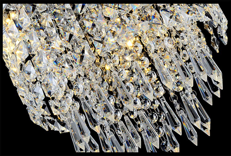 Hile Lighting KU300074 Modern Chandelier Crystal Ball Fixture Pendant Ceiling Lamp H10.43" X W8.66", 1 Light (Chrome)