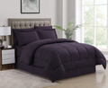 Sweet Home Collection 8 Piece Comforter Set Bag with Unique Design, Bed Sheets, 2 Pillowcases & 2 Shams Down Alternative All Season Warmth, Queen, Dobby Gray Home & Garden > Linens & Bedding > Bedding Sweet Home Collection Dobby Purple King 
