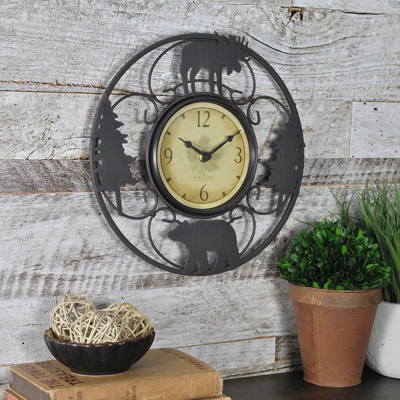 FirsTime & Co. Wildlife Wire Wall Clock, 11", Brown/Black Home & Garden > Decor > Clocks > Wall Clocks FirsTime & Co.   
