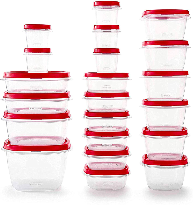 Rubbermaid - 2063704 Rubbermaid Easy Find Vented Lids Food Storage Containers, Set of 21 (42 Pieces Total), Racer Red Home & Garden > Kitchen & Dining > Food Storage Rubbermaid 42 Piece  