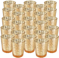 Just Artifacts 2.75-Inch Speckled Mercury Glass Votive Candle Holders (25pcs, Gold) Home & Garden > Decor > Home Fragrance Accessories > Candle Holders Just Artifacts Gold  