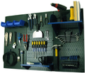 Pegboard Organizer Wall Control 4 ft. Metal Pegboard Standard Tool Storage Kit with Galvanized Toolboard and Black Accessories Hardware > Hardware Accessories > Tool Storage & Organization Wall Control Green Pegboard with Blue Accessories Storage 
