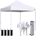 Eurmax 8x8 Feet Ez Pop up Canopy, Outdoor Canopies Instant Party Tent, Sport Gazebo with Roller Bag,Bonus 4 Canopy Sand Bags (White) Home & Garden > Lawn & Garden > Outdoor Living > Outdoor Structures > Canopies & Gazebos Eurmax White 8x8 
