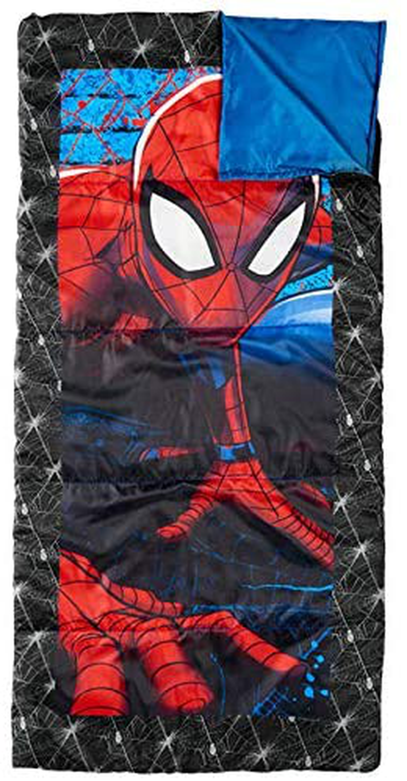 Marvel Spiderman Kids Camp Set - Tent, Backpack, Sleeping Bag and Flashlight - 4 Piece Indoor/Outdoor Spiderman Kids Set Sporting Goods > Outdoor Recreation > Camping & Hiking > Sleeping Bags Marvel   