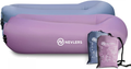 Nevlers 2 Pack Inflatable Loungers with Side Pockets and Matching Travel Bag - Blue & Green - Waterproof and Portable - Great and Easy to Take to the Beach, Park, Pool, and as Camping Accessories Sporting Goods > Outdoor Recreation > Camping & Hiking > Camp Furniture Nevlers Light Blue Jeans/Lavender  