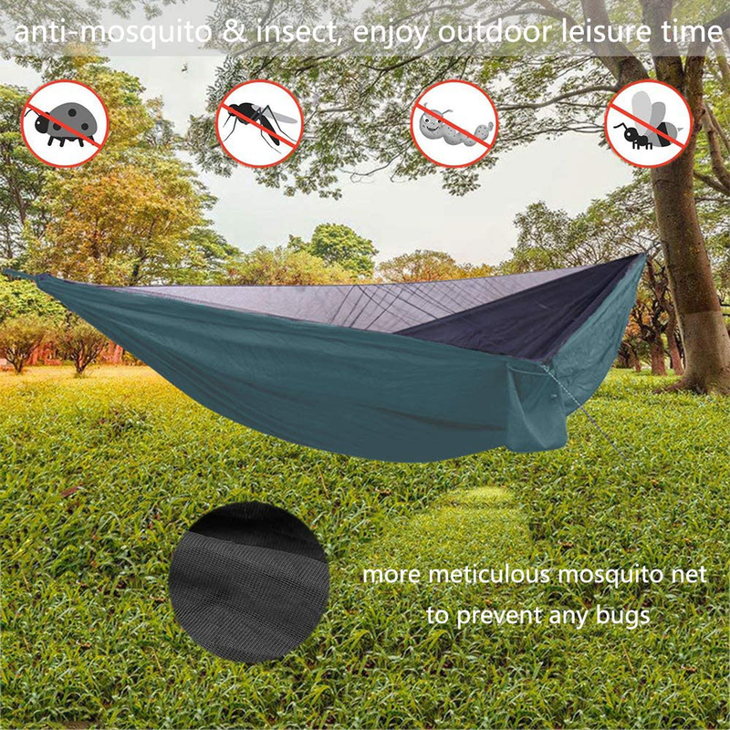 HongXingHai 3 in 1 Hammock with Mosquito Net and Rain Fly Outdoor Hammocks Tents for Camping Home & Garden > Lawn & Garden > Outdoor Living > Hammocks HongXingHai   