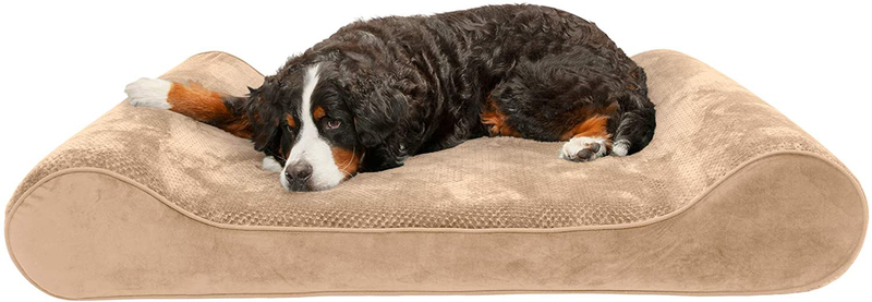 Furhaven Orthopedic, Cooling Gel, and Memory Foam Pet Beds for Small, Medium, and Large Dogs - Ergonomic Contour Luxe Lounger Dog Bed Mattress and More Animals & Pet Supplies > Pet Supplies > Dog Supplies > Dog Beds Furhaven Pet Products, Inc Minky Camel Contour Bed (Cooling Gel Foam) Giant (Pack of 1)