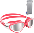 OMID Swim Goggles, Comfortable Polarized Anti-Fog Swimming Goggles for Adult Sporting Goods > Outdoor Recreation > Boating & Water Sports > Swimming > Swim Goggles & Masks OMID K1-bright Polarized Silver - Pink Frame  