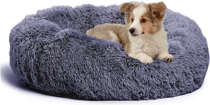 Jincheng Calming Dog Bed Cat Bed Donut, Faux Fur Pet Bed Self-Warming Donut Cuddler, Comfortable round Plush Dog Beds for Large Medium Small Dogs and Cats (24"/32"/40"/47") Animals & Pet Supplies > Pet Supplies > Dog Supplies > Dog Beds jincheng   