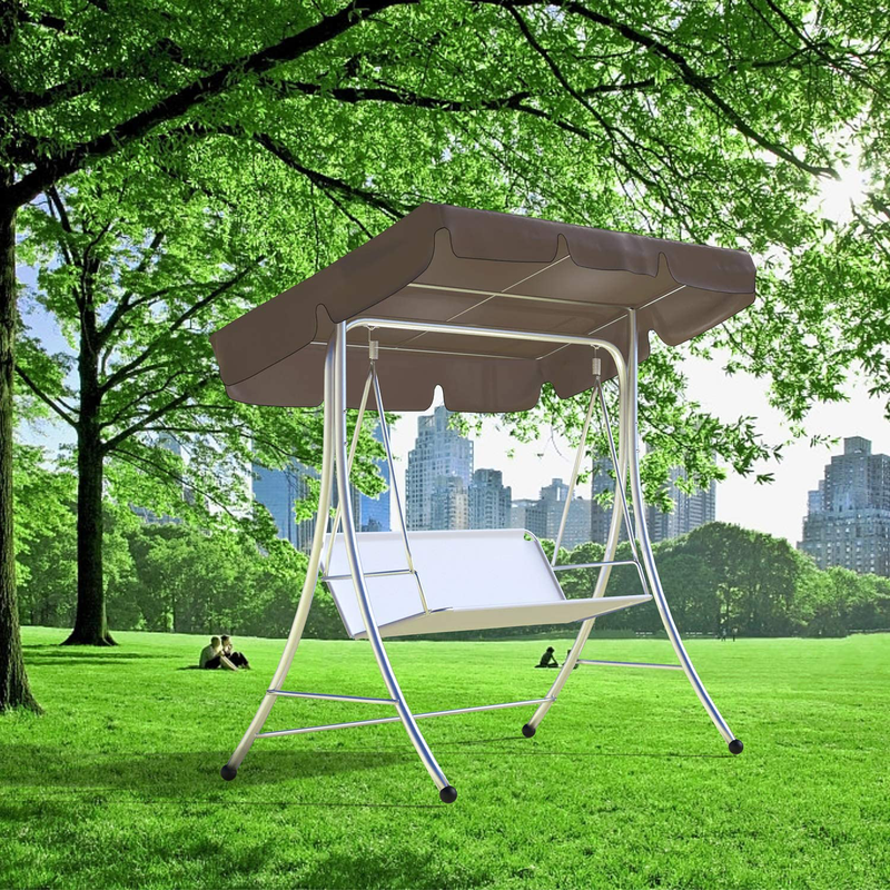 OhhGo Patio Swing Canopy Replacement Waterproof Swing Seat Top Cover for Garden Patio Swing Home & Garden > Lawn & Garden > Outdoor Living > Porch Swings OhhGo   