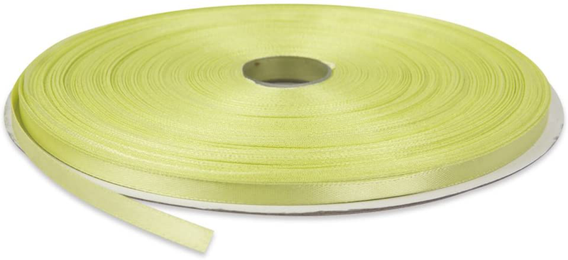 Topenca Supplies 3/8 Inches x 50 Yards Double Face Solid Satin Ribbon Roll, White Arts & Entertainment > Hobbies & Creative Arts > Arts & Crafts > Art & Crafting Materials > Embellishments & Trims > Ribbons & Trim Topenca Supplies Light Lime Green 1/4" x 100 yards 