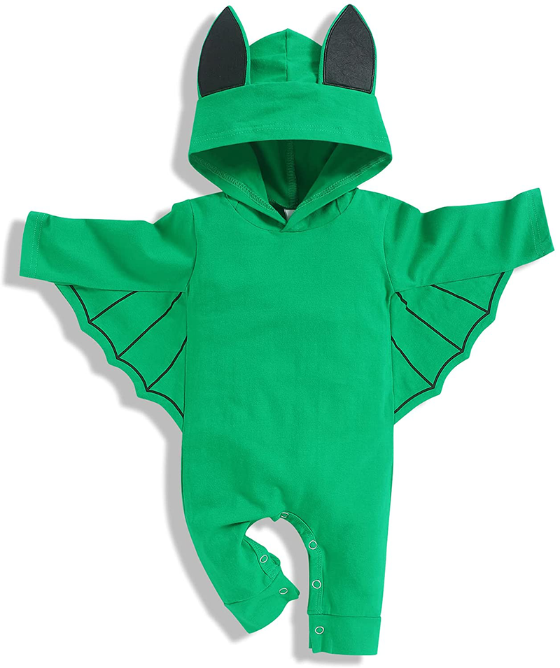 My First Halloween Outfit Newborn Baby Boy Cosplay Clothes Infant Bat Clothes Hoodie Romper Playsuit Jumpsuits