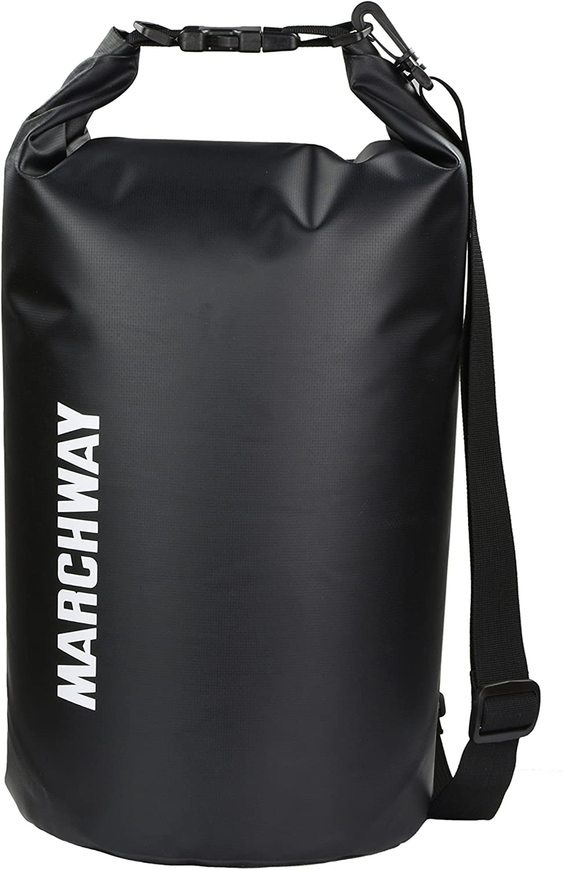 MARCHWAY Floating Waterproof Dry Bag 5L/10L/20L/30L/40L, Roll Top Sack Keeps Gear Dry for Kayaking, Rafting, Boating, Swimming, Camping, Hiking, Beach, Fishing  MARCHWAY Black 40L 