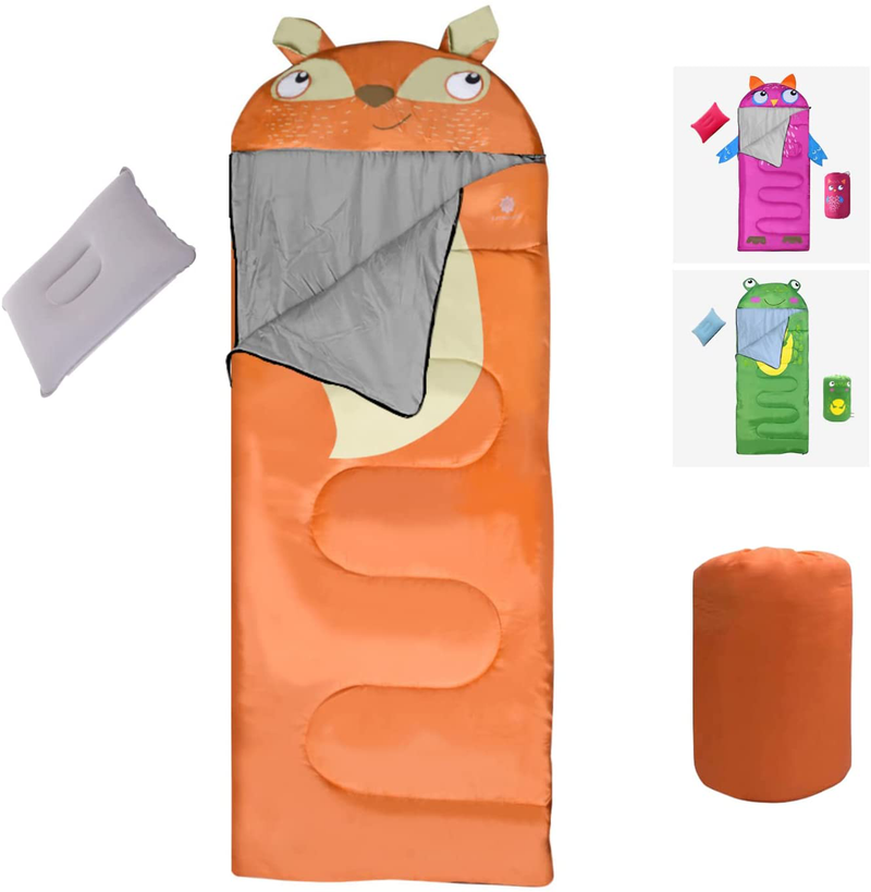 Kids Sleeping Bag with Pillow, Warm & Cold Weather, Waterproof & Lightweight, Ideal for Camping & Hiking, 3 Season by Rasmusson Sporting Goods > Outdoor Recreation > Camping & Hiking > Sleeping BagsSporting Goods > Outdoor Recreation > Camping & Hiking > Sleeping Bags RasmussON   