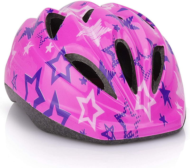 Kid Bicycle Helmets, LX LERMX Kids Bike Helmet Ages 5-14 Adjustable from Toddler to Youth Size, Durable Kids Bike Helmet with Fun Designs for Boys and Girls Sporting Goods > Outdoor Recreation > Cycling > Cycling Apparel & Accessories > Bicycle Helmets LX LERMX Pink  