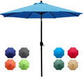 Sunnyglade 9Ft Patio Umbrella Outdoor Table Umbrella with 8 Sturdy Ribs (Tan) Home & Garden > Lawn & Garden > Outdoor Living > Outdoor Umbrella & Sunshade Accessories Sunnyglade Blue  
