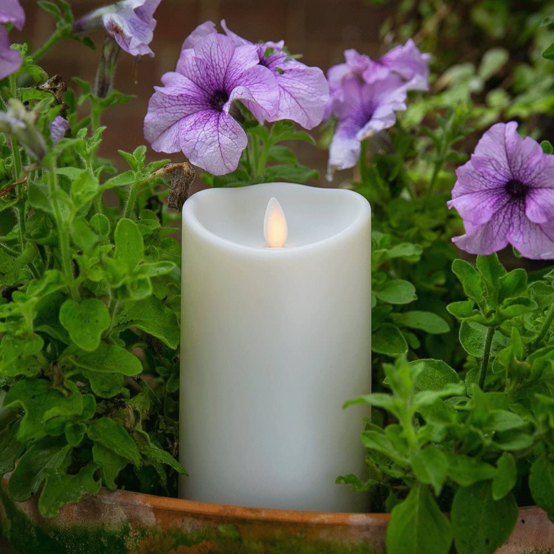 Luminara Outdoor Flameless Candle: Plastic Finish, Unscented Moving Flame Candle with Timer (5" Ivory) Home & Garden > Decor > Home Fragrances > Candles Luminara   