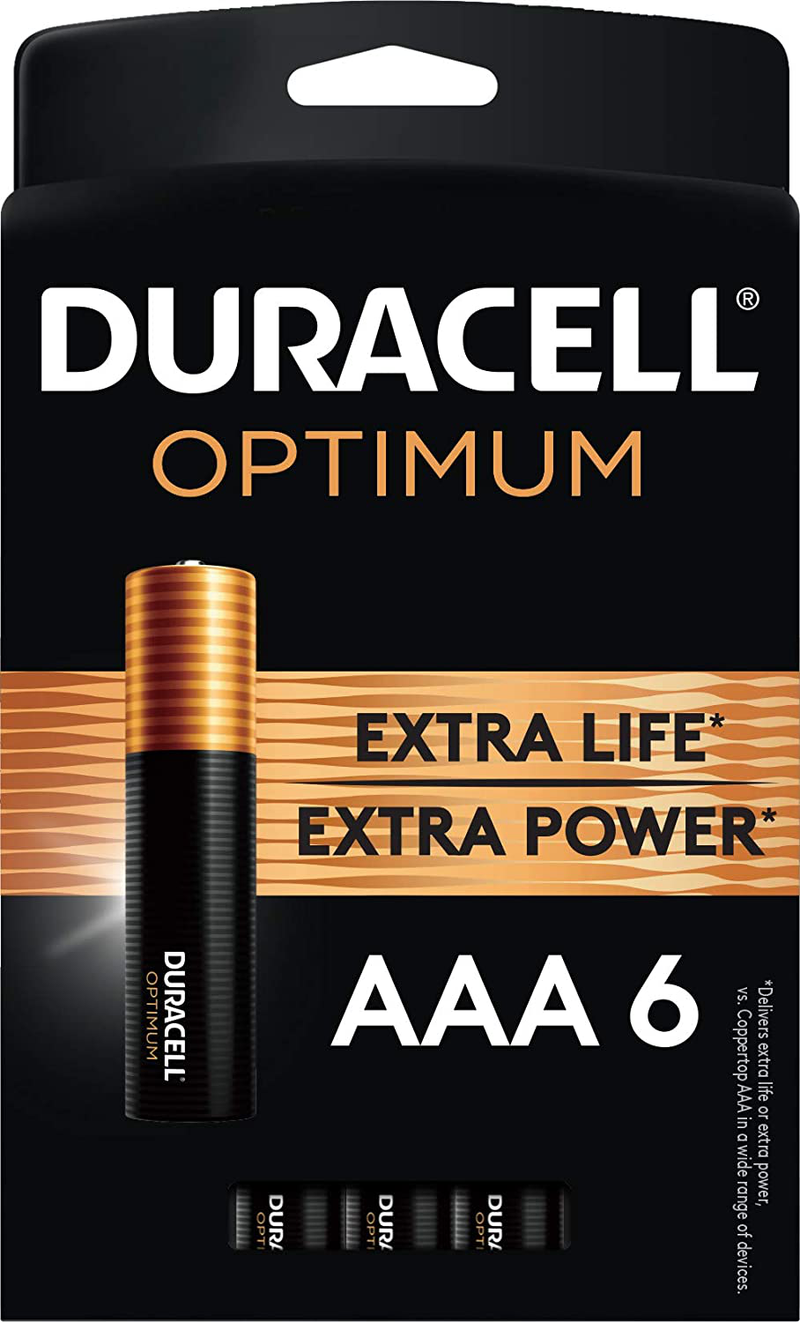 Duracell Optimum AAA Batteries | 12 Count Pack | Lasting Power Triple A Battery | Alkaline AAA Battery Ideal For Household And Office Devices | Resealable Package For Storage Electronics > Electronics Accessories > Power > Batteries Duracell 6 Count  