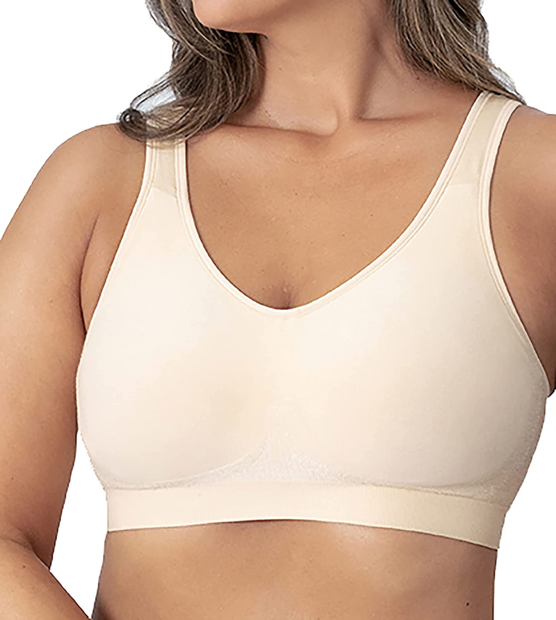 SHAPERMINT Compression Wirefree High Support Bra for Women Small to Plus Size Everyday Wear, Exercise and Offers Back Support Apparel & Accessories > Clothing > Underwear & Socks > Bras Shapermint Nude 4X-Large 