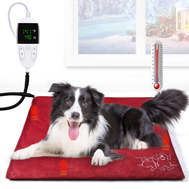 Pet Heating Pad, Cats Dogs Heated Pad Temperature Adjustable with 5-Level Timer, Indoor Electric Pet Warming Mat with Chew Resistant Cord, Heated Cat Bed with Waterproof and Auto-Off, Heated Pet Mat… Animals & Pet Supplies > Pet Supplies > Cat Supplies > Cat Beds Nonaavail Medium  