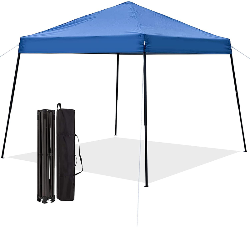 Enoah Outdoor Pop Up Canopy Tent, Easy Set-up 10' x 10' Base 8' x 8' Top,Slant Leg Folding Instant Shelter for Beach,Party and Camping,White Home & Garden > Lawn & Garden > Outdoor Living > Outdoor Structures > Canopies & Gazebos Enoah Blue 8 x 8 