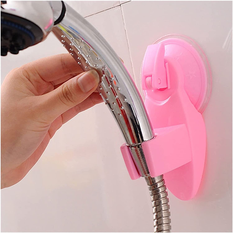 JUSTBINGFENG Bathroom Trays 1Pcs Shower Sprinkler Holder Portable Shower Head Shelf Plastic Vacuum Suction Type Holder Bathroom Accessories Bathroom Accessories (Color : Rose Red) Sporting Goods > Outdoor Recreation > Camping & Hiking > Portable Toilets & Showers JUSTBINGFENG   