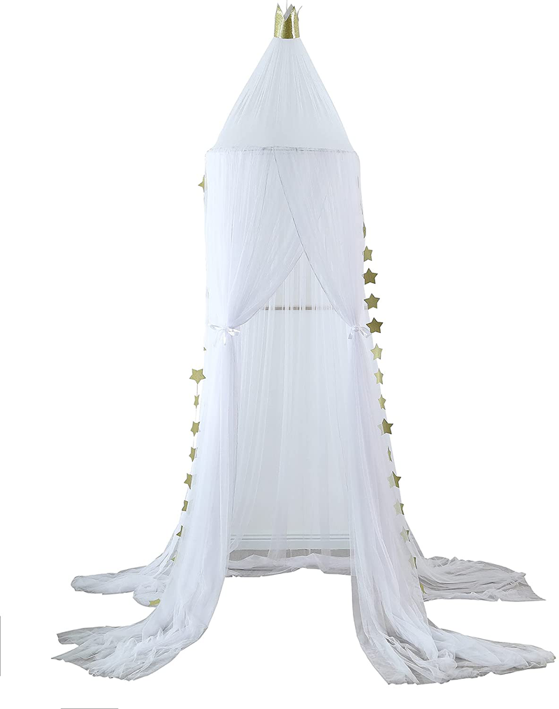 Mengersi Mosquito Net Bed Canopy Curtains Stars for Girls Kids for Single to King Size Beds Bedroom Decoration(Pink) Sporting Goods > Outdoor Recreation > Camping & Hiking > Mosquito Nets & Insect Screens Mengersi White  