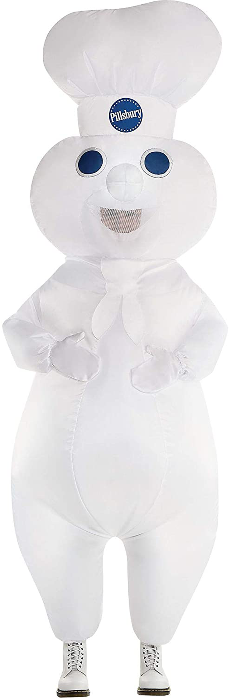 Party City Pillsbury Doughboy Inflatable Halloween Costume for Adults, Standard Size, Includes Jumpsuit and Built-in Fan Apparel & Accessories > Costumes & Accessories > Costumes Party City Default Title  