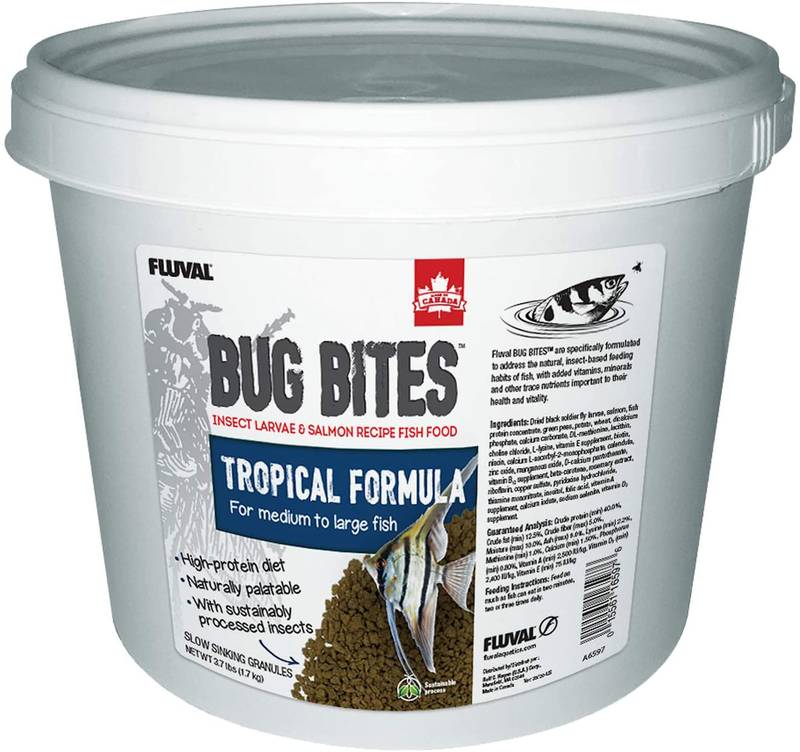 Fluval Bug Bites Tropical Fish Food, Small Granules for Small to Medium Sized Fish
