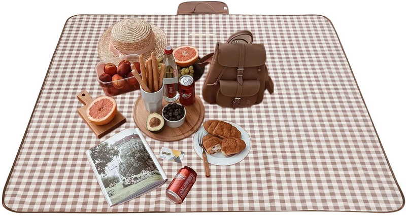 Picnic Blanket Beach Blanket Portable Outdoor Beach Picnic Mat, Waterproof and Sand-Proof, Suitable for Camping, Picnic, Beach(Brown) Home & Garden > Lawn & Garden > Outdoor Living > Outdoor Blankets > Picnic Blankets GPYmaoAN   