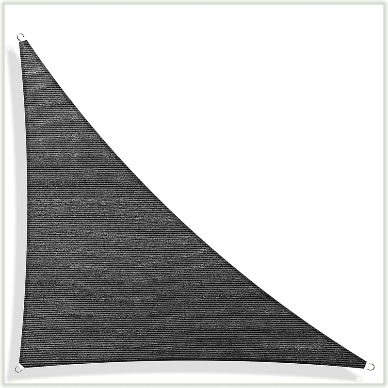 ColourTree 16' x 16' x 22.6' Grey Right Triangle CTAPRT16 Sun Shade Sail Canopy Mesh Fabric UV Block - Commercial Heavy Duty - 190 GSM - 3 Years Warranty (We Make Custom Size) Home & Garden > Lawn & Garden > Outdoor Living > Outdoor Umbrella & Sunshade Accessories ColourTree Black Right Triangle 8' x 10' x 12.8' 