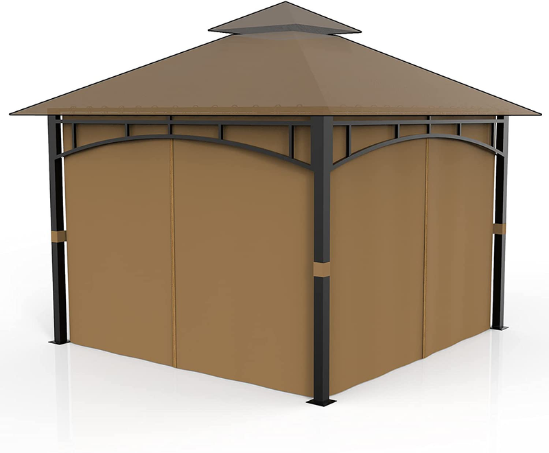 Gazebo Privacy Curtains Side Wall 4-Panels Universal Replacement for Patio, Outdoor Canopy, Garden and Backyard Khaki (Only Sidewalls) (10' x 12') Home & Garden > Lawn & Garden > Outdoor Living > Outdoor Structures > Canopies & Gazebos CHENYA 10' x 12'  