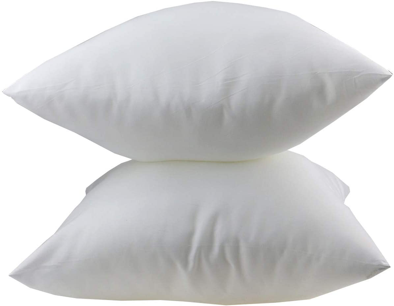 Ogrmar 4 Packs 18" X 18" Premium White Throw Pillow Insert Hypoallergenic High-Resilient PP Cotton Stuffer Pillow Insert Square Form Sham Stuffer Decorative Pillow, Cushion (18" X 18") Home & Garden > Decor > Chair & Sofa Cushions Ogrmar   