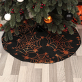 Halloween Spider Net Tree Skirt, Seasonal Tree Mat Holiday Party Supplies Ornaments Indoor Outdoor Decorations for Trees 48 Inches (Purple) Home & Garden > Decor > Seasonal & Holiday Decorations > Christmas Tree Skirts Wlflash Orange  