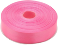 Topenca Supplies 3/8 Inches x 50 Yards Double Face Solid Satin Ribbon Roll, White Arts & Entertainment > Hobbies & Creative Arts > Arts & Crafts > Art & Crafting Materials > Embellishments & Trims > Ribbons & Trim Topenca Supplies Pink 1" x 50 yards 