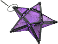 Star Lantern Hanging Glass Star Blue Decoravtive Lantern Candle Holder for Home Patio Garden Decoration Blue Home & Garden > Decor > Home Fragrance Accessories > Candle Holders Sziqiqi Purple  