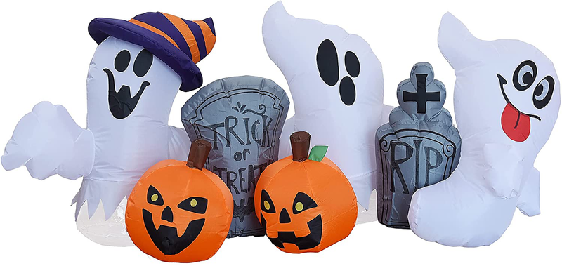 Joiedomi 6 FT Long Halloween Inflatable Horizontal Tombstones with Ghosts Inflatable Yard Decoration with Build-in LEDs Blow Up Inflatables for Halloween Party Indoor, Outdoor Decorations Home & Garden > Decor > Seasonal & Holiday Decorations& Garden > Decor > Seasonal & Holiday Decorations Joiedomi   