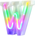 Neon Letter Lights 26 Alphabet Letter Bar Sign Letter Signs for Wedding Christmas Birthday Partty Supplies,USB/Battery Powered Light Up Letters for Home Decoration-Colourful J Home & Garden > Decor > Seasonal & Holiday Decorations& Garden > Decor > Seasonal & Holiday Decorations WARMTHOU Letter-w  